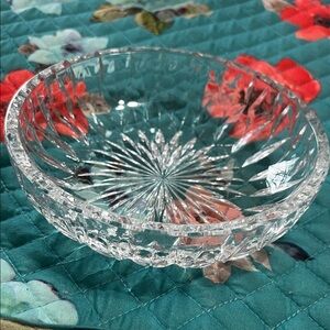 Vintage Crystal Fluted Sunburst Serving Bowl 5.5”